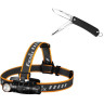 Налобный фонарь FENIX HM61R + складной нож RUIKE S22, черный HM61RS22bk